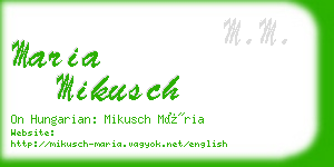 maria mikusch business card